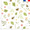 Abeille et fleur - Fond blanc