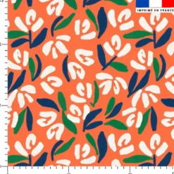 Abstrait végétal - Fond orange