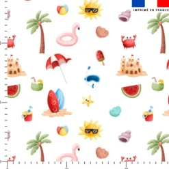 Accessoires de plage - Fond blanc