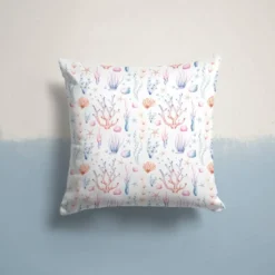 Algues et coquillages aquarelle - Fond blanc