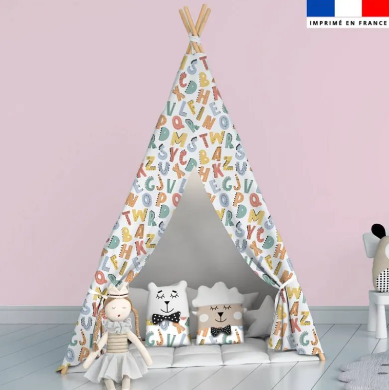 Alphabet des animaux multicolore - Fond blanc