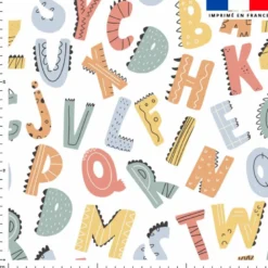 Alphabet des animaux multicolore - Fond blanc