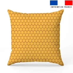 Alvéole d'abeille et fleur - Fond jaune