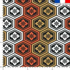 Alvéoles fleuries multicolores - Fond noir