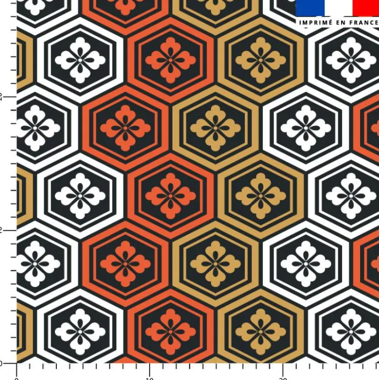 Alvéoles fleuries multicolores - Fond noir