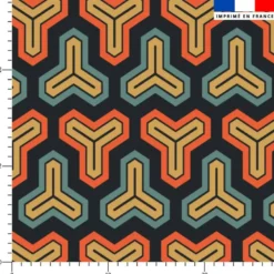 Alvéoles géométriques multicolores - Fond noir