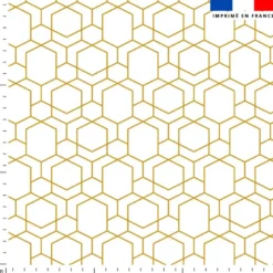 Alvéoles irrégulières dorées - Fond écru