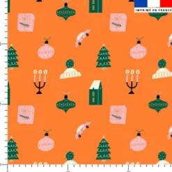 Ambiance Noel maison - Fond orange