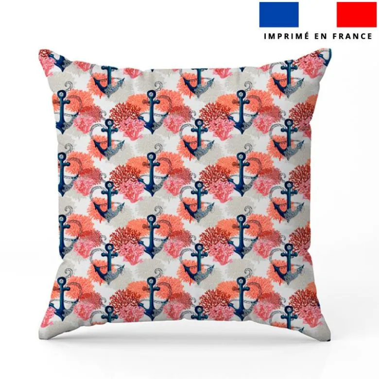 Ancre et corail - Fond blanc