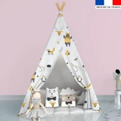 Animaux ambiance d'hiver - Fond blanc