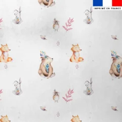 Animaux bohème - Fond blanc