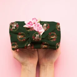 Animaux couronne de noel - Fond vert - Création Stillistic