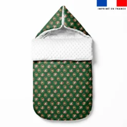 Animaux couronne de noel - Fond vert - Création Stillistic