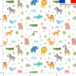 Animaux du monde et nature - Fond blanc
