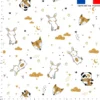 Animaux et nuit étoilée ocre - Fond blanc
