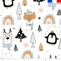 Animaux hiver - Fond blanc