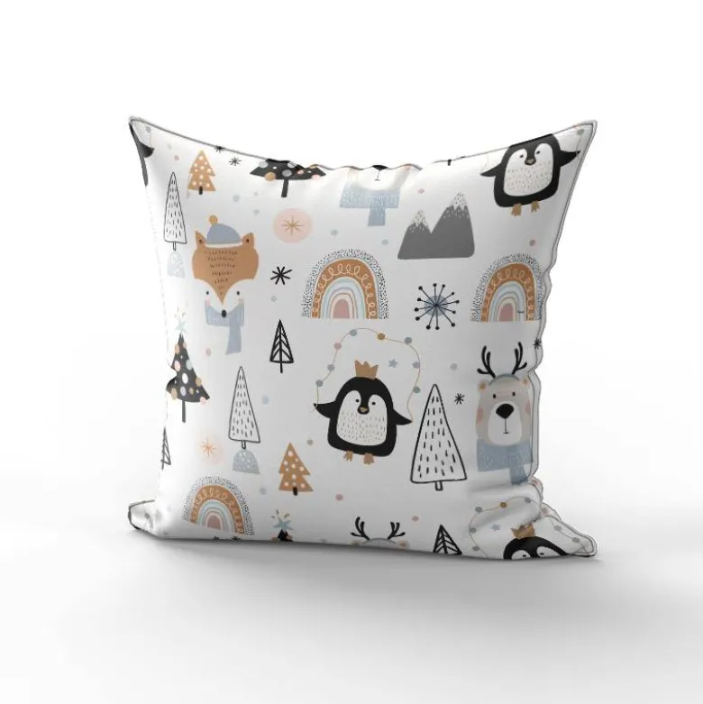 Animaux hiver - Fond blanc
