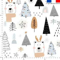 Animaux hiver ours - Fond blanc