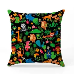 Animaux jungle color - Fond noir