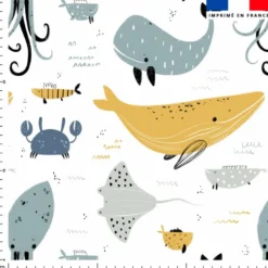 Animaux marins - Fond blanc