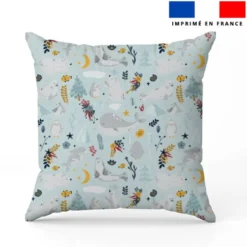 Animaux marins pôle nord - Fond bleu clair