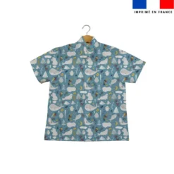Animaux marins pôle nord - Fond bleu