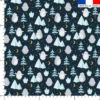 Animaux marins pôle nord pingouin - Fond bleu nuit