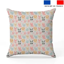 Animaux pastel adorables - Fond écru