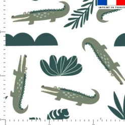 Animaux savane crocodile - Fond blanc
