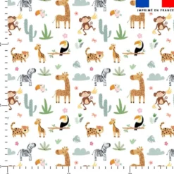 Animaux savane - Fond blanc