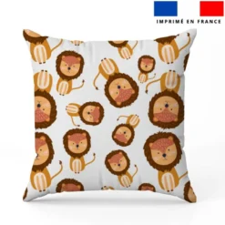 Animaux savane lion - Fond blanc