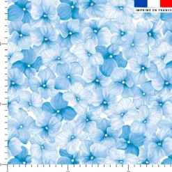 Aquarelle fleur bleue style vintage - Fond blanc