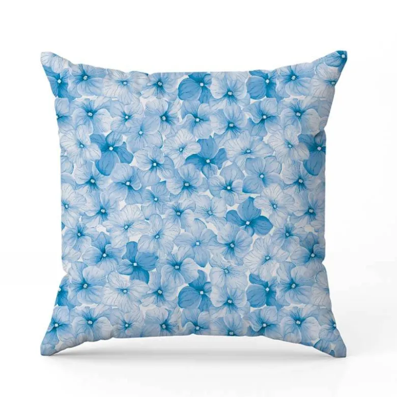 Aquarelle fleur bleue style vintage - Fond blanc