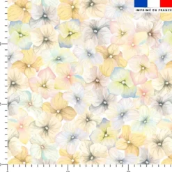 Aquarelle fleur jaune style vintage - Fond blanc