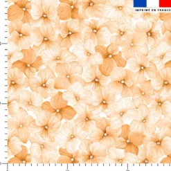 Aquarelle fleur orange style vintage - Fond blanc
