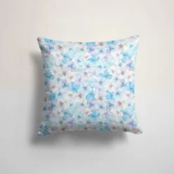 Aquarelle fleur rose et bleue style vintage - Fond blanc