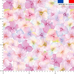 Aquarelle fleur rose et jaune style vintage - Fond blanc