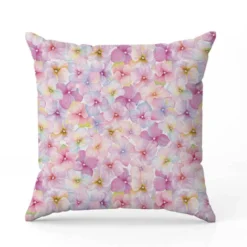Aquarelle fleur rose et jaune style vintage - Fond blanc