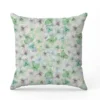 Aquarelle fleur verte et violette style vintage - Fond blanc