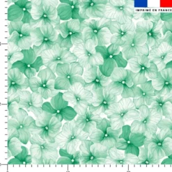 Aquarelle fleur verte style vintage - Fond blanc