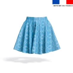 Arabesques bleu clair - Fond bleu