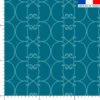 Arabesques bleu clair - Fond bleu paon