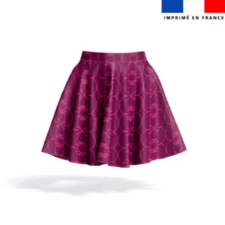 Arabesques fuchsia - Fond prune