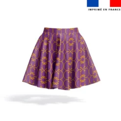 Arabesques ocre - Fond violet