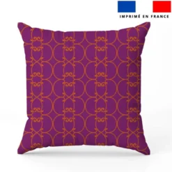 Arabesques orange - Fond violet