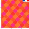 Arabesques orientales fuchsia et rouge - Fond orange