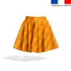 Arabesques orientales orange et ocre - Fond jaune