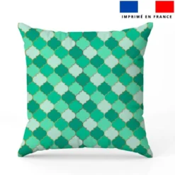 Arabesques orientales vert et vert menthe - Fond vert pastel