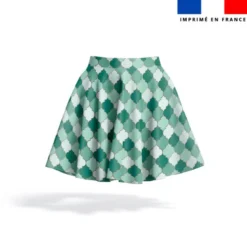 Arabesques orientales vert sauge et vert d'eau - Fond vert pastel