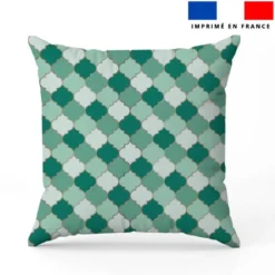 Arabesques orientales vert sauge et vert d'eau - Fond vert pastel